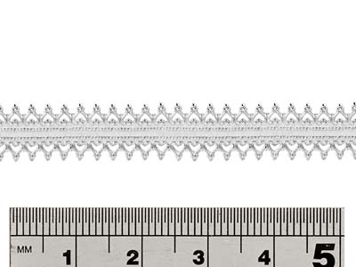 Fascia Da Galleria Doppia Cuori Invertiti, 0,50 X 8,50 Mm, Argento 925semiduro - Immagine Standard - 2