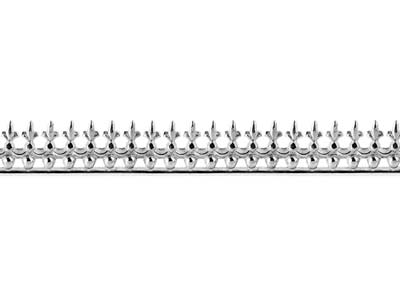 Banda Galleria Perle  Fiori, 0,70x7,70 Mm, 925 Argento Semiduro