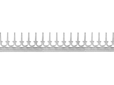 Fascia Galleria Poignard, 0,90 X 9,30 Mm, Argento 925 Semiduro