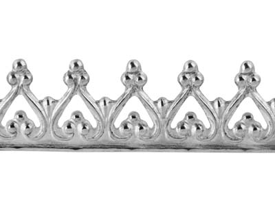 Fascia Galleria Cuori Invertiti, 0,60x 4,50 Mm, Argento 925 Semiduro - Immagine Standard - 3