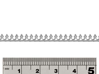 Fascia Galleria Ferro Di Cavallo E Perline, 0,60 X 3,75 Mm, Argento 925 Semiduro - Immagine Standard - 2