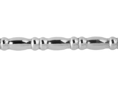 Filo Di Perle Alternato, Ovale E Rondelle 1 Mm, Argento 925 Semiduro - Immagine Standard - 3