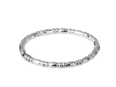 Filo Di Perle Alternato, Ovale E Rondelle 1 Mm, Argento 925 Semiduro - Immagine Standard - 4