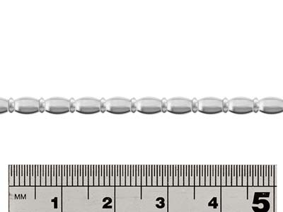 Filo Alternato Di Perle, Ovale E Rondella 3,50 Mm, Argento 925 Semiduro - Immagine Standard - 2