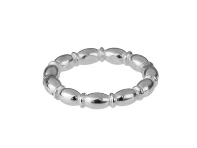 Filo Alternato Di Perle, Ovale E Rondella 3,50 Mm, Argento 925 Semiduro - Immagine Standard - 4