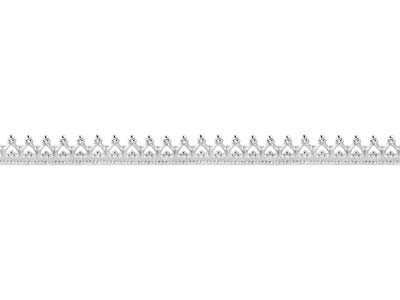 Fascia Da Galleria Cuori Invertiti,0,60x 4,00 Mm, Argento 925 Semidur O