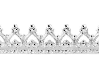 Fascia Da Galleria Cuori Invertiti,0,60x 4,00 Mm, Argento 925 Semidur O - Immagine Standard - 3
