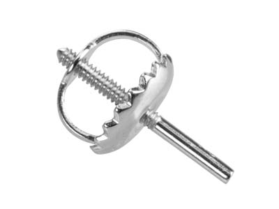 Poussette Con Barra Filettata, Platino 950, Ciascuno - Immagine Standard - 2