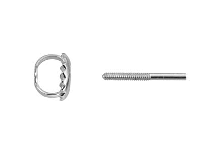 Poussette Con Barra Filettata, Platino 950, Ciascuno - Immagine Standard - 6