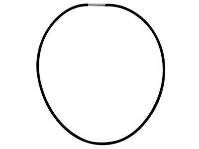 Collana In Caucci Nero 3 Mm, Per Perle Fantasia, 43 Cm