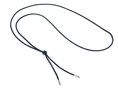 Collana Porta-perline, Cordoncino Nero E Argento - Immagine Standard - 1