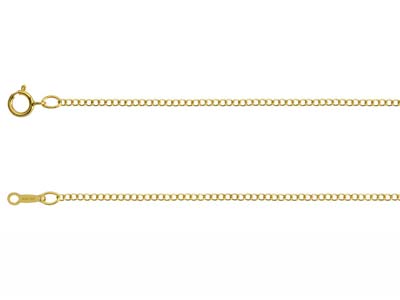 Catena A Maglia Gourmette 1,50 Mm, 45 Cm, Gold Filled