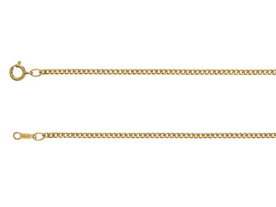 Catena A Maglie Gourmette 2,00 Mm, 45 Cm, Gold Filled