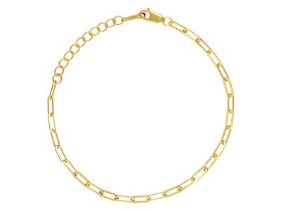 Braccialetto Catena A Graffetta 16,5 Cm In Oro Pieno Con Estensore - Immagine Standard - 1