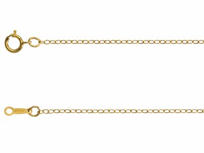 Catena A Maglie Piatte Forat 1,50 Mm, 40 Cm, Gold Filled
