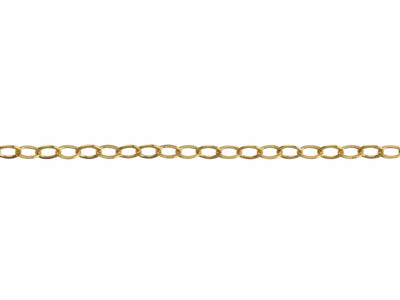 Catenina Piatta In Oro Pieno Da 1,5 mm, 40 cm - Immagine Standard - 3