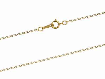 Catena A Maglie Piatte For\at 1,50 Mm, 45 Cm, Riempito D'oro - Immagine Standard - 2