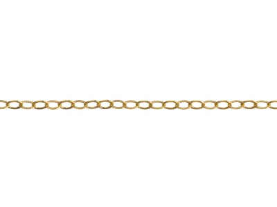 Catenina Piatta In Oro Pieno Da 1,5 mm, 45 cm - Immagine Standard - 3