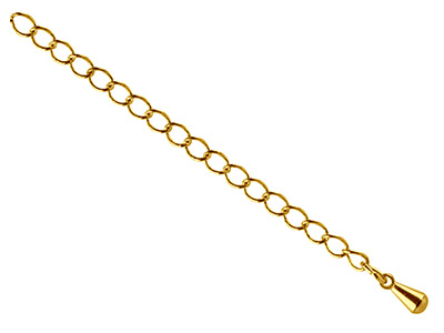 Catena Di Estensione Piccola Con Ciondolo, 2,75 Mm, Placcata In Oro - Immagine Standard - 1