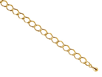 Catena Di Estensione Grande Con Ciondolo, 4,5 Mm, Placcata In Oro - Immagine Standard - 1