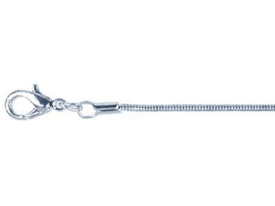 Catena Maglia Serpente 1,1 Mm, 40 Cm, Argento