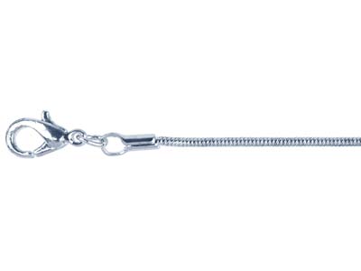 Catena A Coda Di Topo 1,1 Mm/45 Cm, Placcata In Argento - Immagine Standard - 1