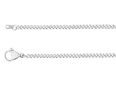 Catena A Maglie Gourmette 3 Mm, 60 Cm, Acciaio Inossidabile - Immagine Standard - 2