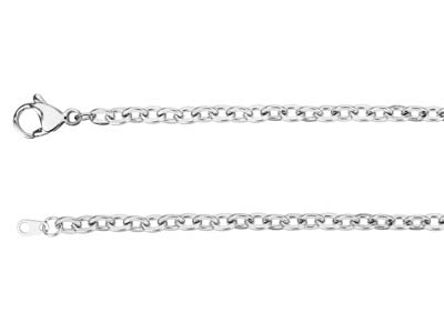 Catena A Maglie Forzate 3,5 Mm, 68 Cm, Acciaio Inossidabile - Immagine Standard - 2