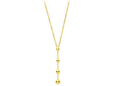 Collana y 1,50 Mm, Palline 567mm, 43 Cm, Oro Giallo 18 Kt
