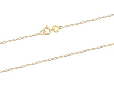 Catena A Maglie For\at Effetto Specchio 0,80 Mm, 40 Cm, Oro Giallo 18k - Immagine Standard - 2