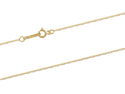 Catena Forçat Taglio Diamante 0,95 Mm, 40 Cm, Oro Giallo 18 Ct. - Immagine Standard - 2