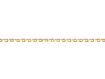 Catena Forçat Taglio Diamante 0,8 Mm, 45 Cm, Oro Giallo 18 Ct. - Immagine Standard - 3