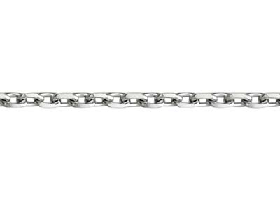 Catena A Maglie Diamond For\at 1,00mm, 45 Cm, Oro Bianco 18 Kt Rodiat O - Immagine Standard - 3
