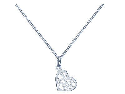 Ciondolo Cuore 14 Mm, Filigrana Multicuore, Argento 925 - Immagine Standard - 2