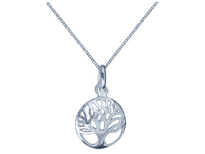 Ciondolo Cerchio Con Albero Della Vita 12,25 Mm, Argento 925 - Immagine Standard - 2
