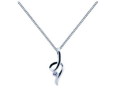 Pendente Turbinio Da 19,5 MM Con Zirconi Da 3 Mm, Argento 925 - Immagine Standard - 2