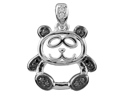 Ciondolo-Panda-Con-Zirconi-Neri-E--Bi...