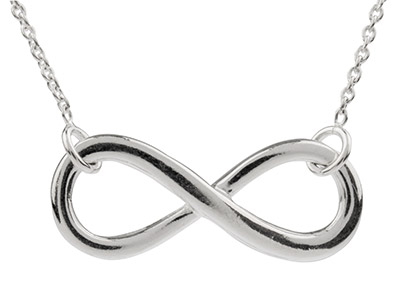 Collana Pendente Infinito 23,3 Mm, 4045 Cm, Argento 925