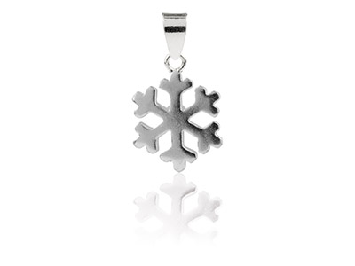 Ciondolo Fiocco Di Neve 14 Mm, Argento 925