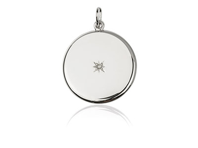 Medaglione Per Foto O Oggetti Preziosi 22 Mm, Argento 925