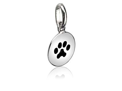 Ciondolo Con Impronta Di Zampa Laccata, Argento 925 - Immagine Standard - 2