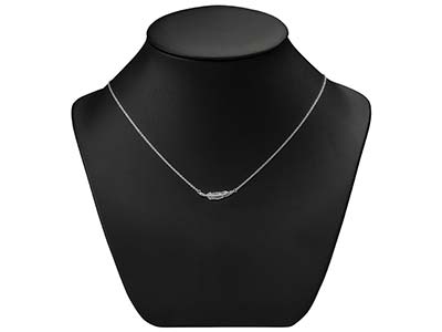 Collana Modello Piume, 40/45 Cm, Argento 925 - Immagine Standard - 2