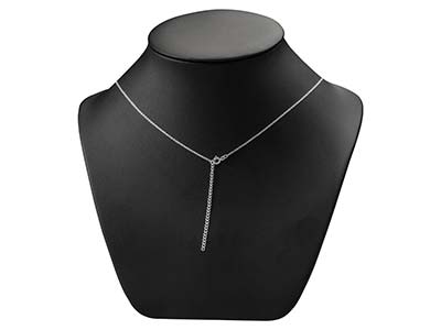 Collana Modello Piume, 40/45 Cm, Argento 925 - Immagine Standard - 3