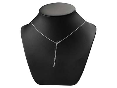 Collana In Argento 825/1000 Con Design Di Piume Lungo 45cm 18