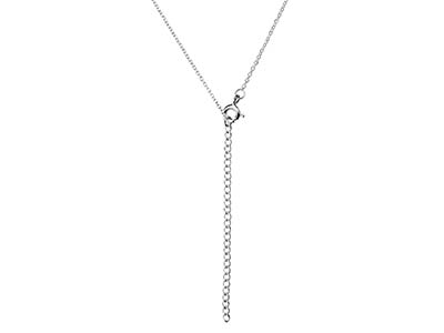 Collana In Argento 825/1000 Con Design Di Piume Lungo 45cm 18