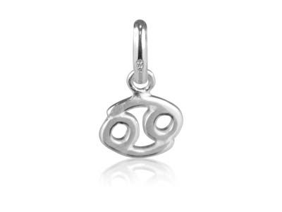 Pendente A Forma Di Segno Zodiacale, Cancro, In Argento 925 - Immagine Standard - 2