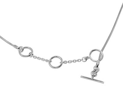 St Sil Adjustable T-bar Necklet - Immagine Standard - 2