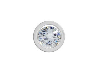 St Sil Floating Cz Charm Pendant - Immagine Standard - 1