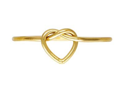 Anello Nodo A Forma Di Cuore, Gold Filled, Misura L - Immagine Standard - 1