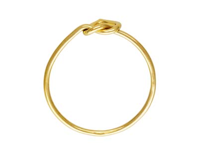 Anello Con Nodo A Forma Di Cuore, Gold Filled, Taglia S - Immagine Standard - 2